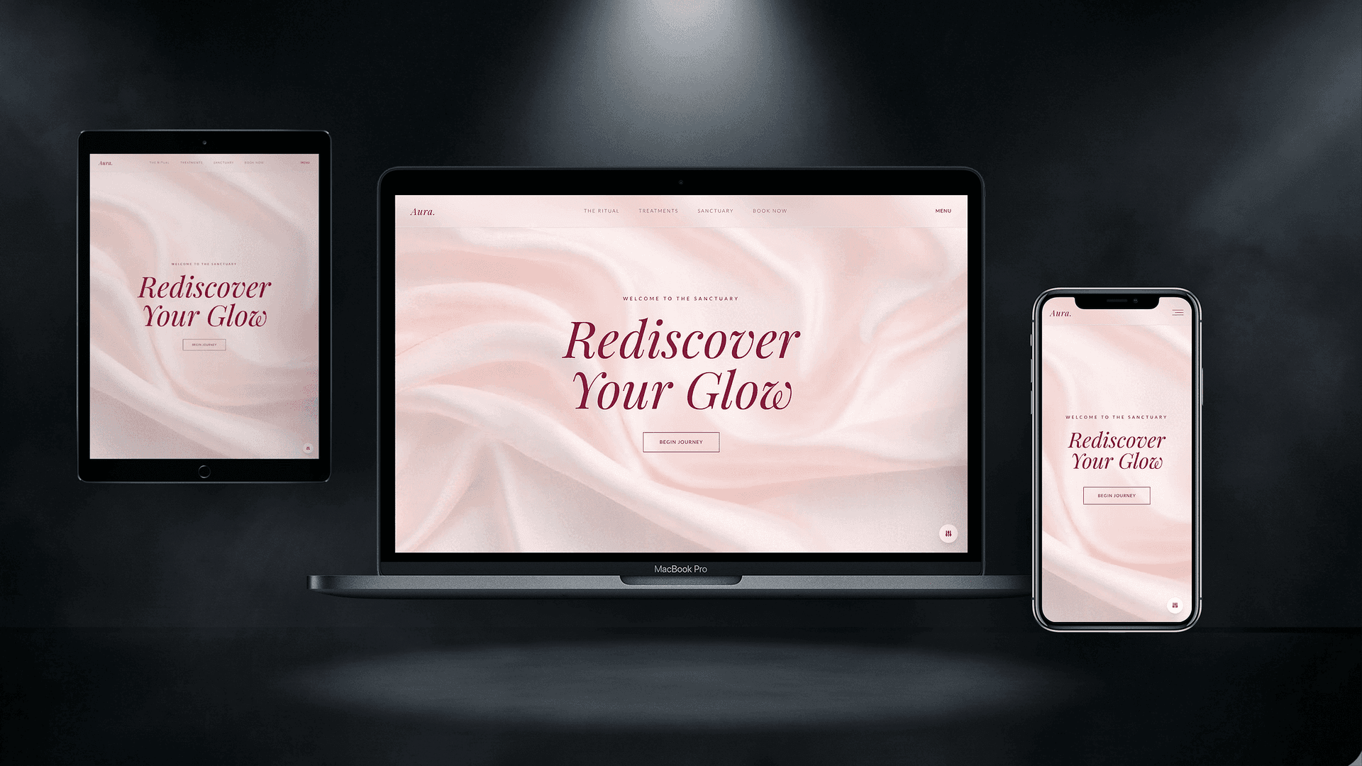 Aura Beauty Sanctuary — Преміум сайт для салонів краси - Лендінг Website Template