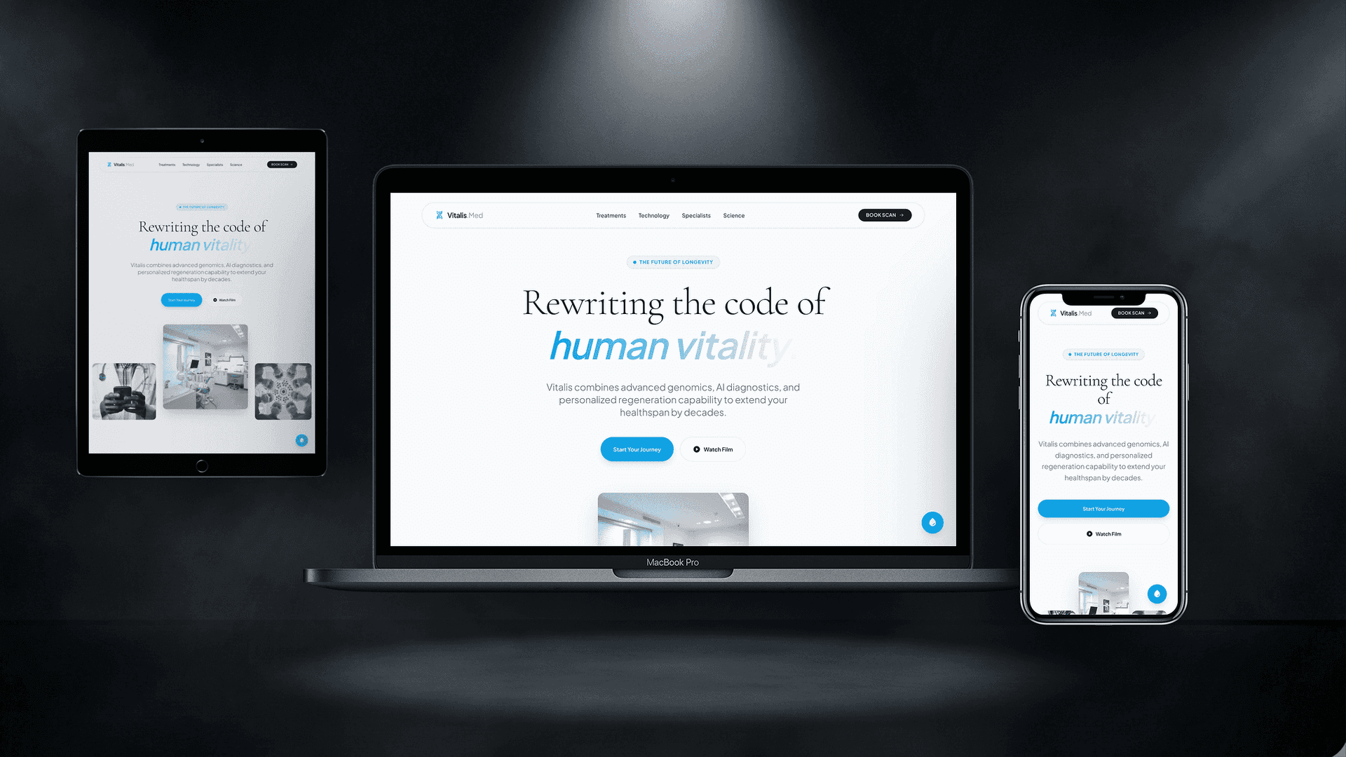 VITALIS — Шаблон клініки довголіття та біохакінгу - Корпоративний Website Template