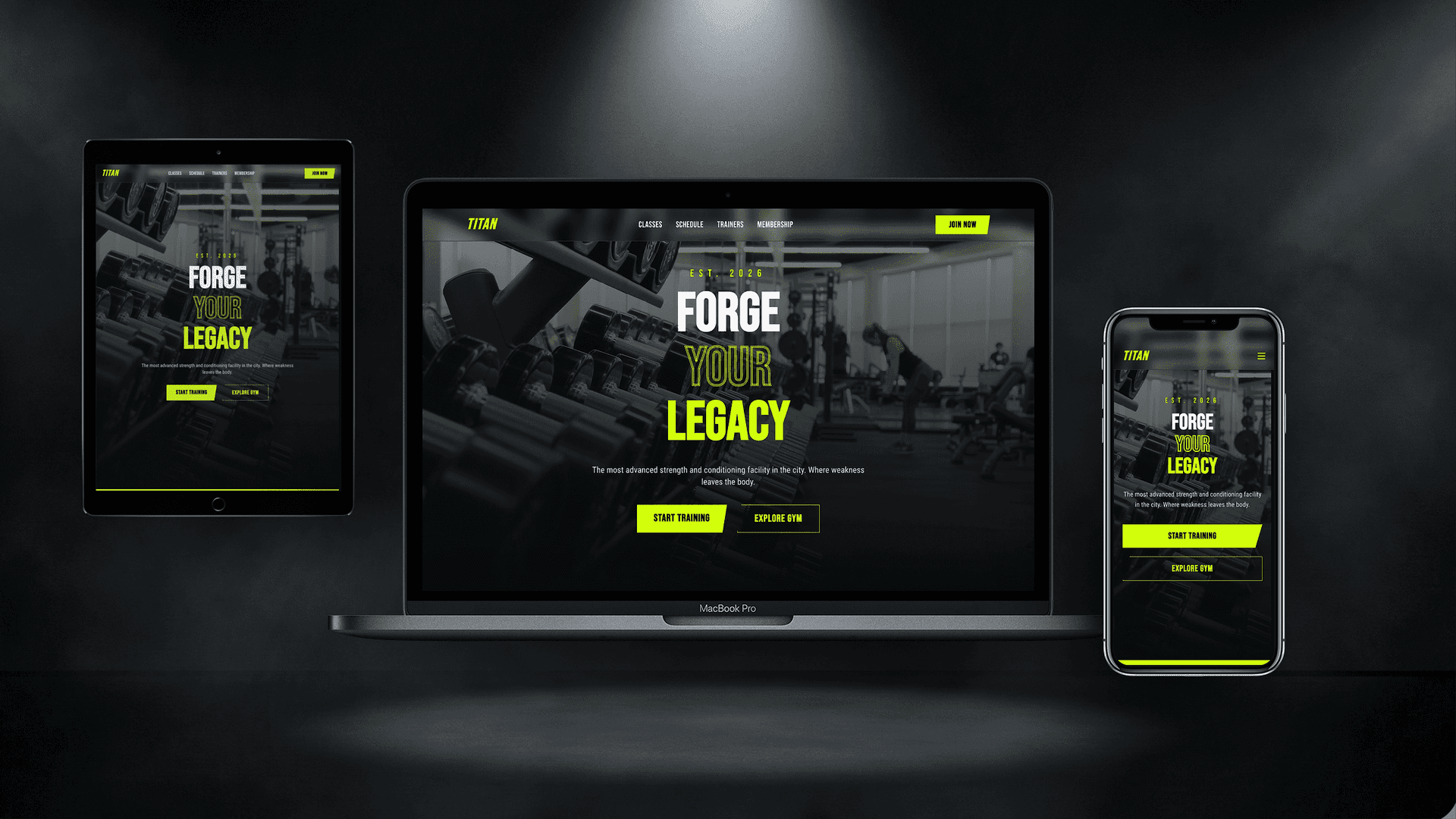 TITAN — Шаблон для хардкорного залу та кроссфіту - Корпоративний Website Template