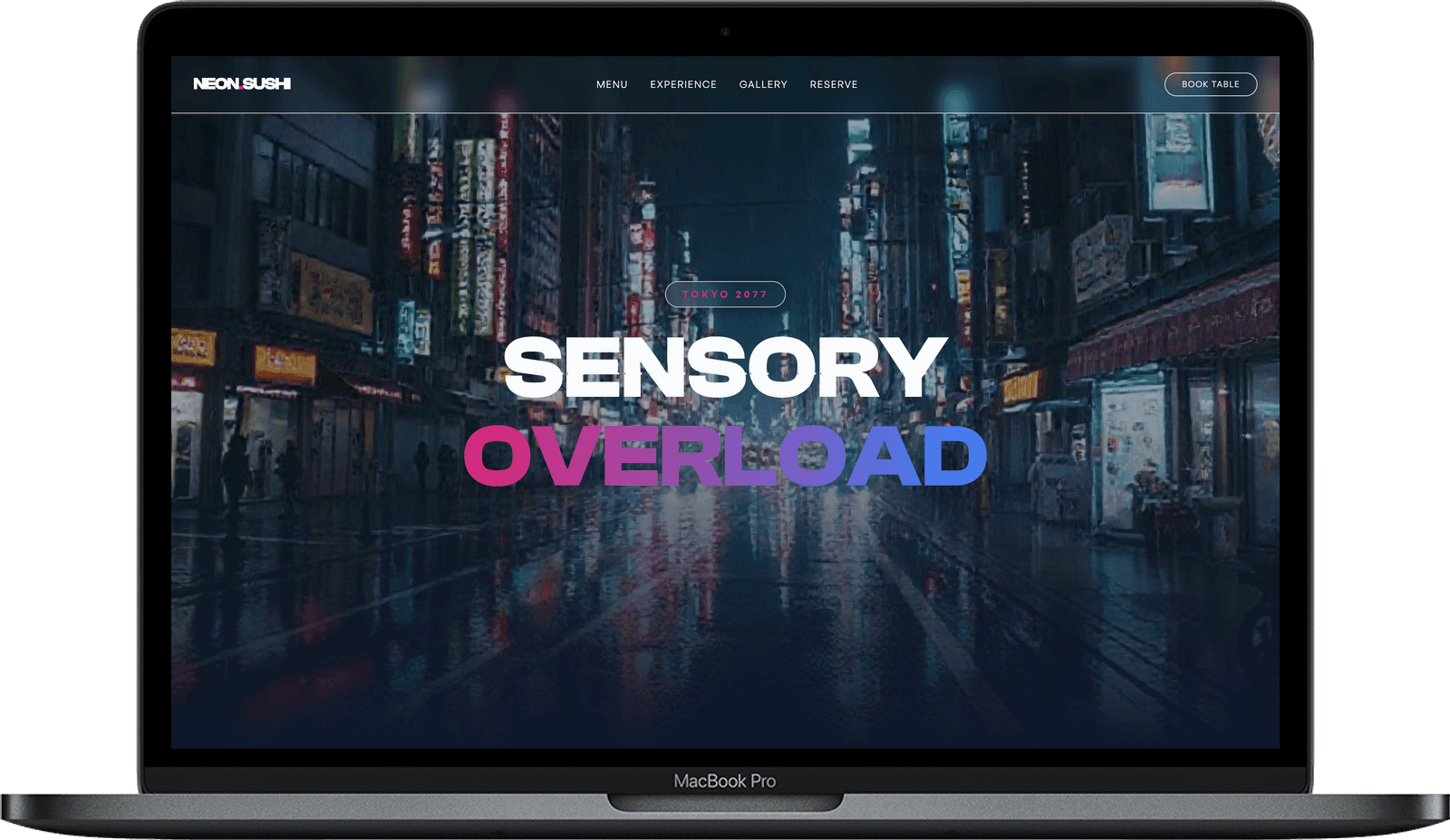 NEON SUSHI — Сайт доставки суші в стилі Cyberpunk gallery image 1