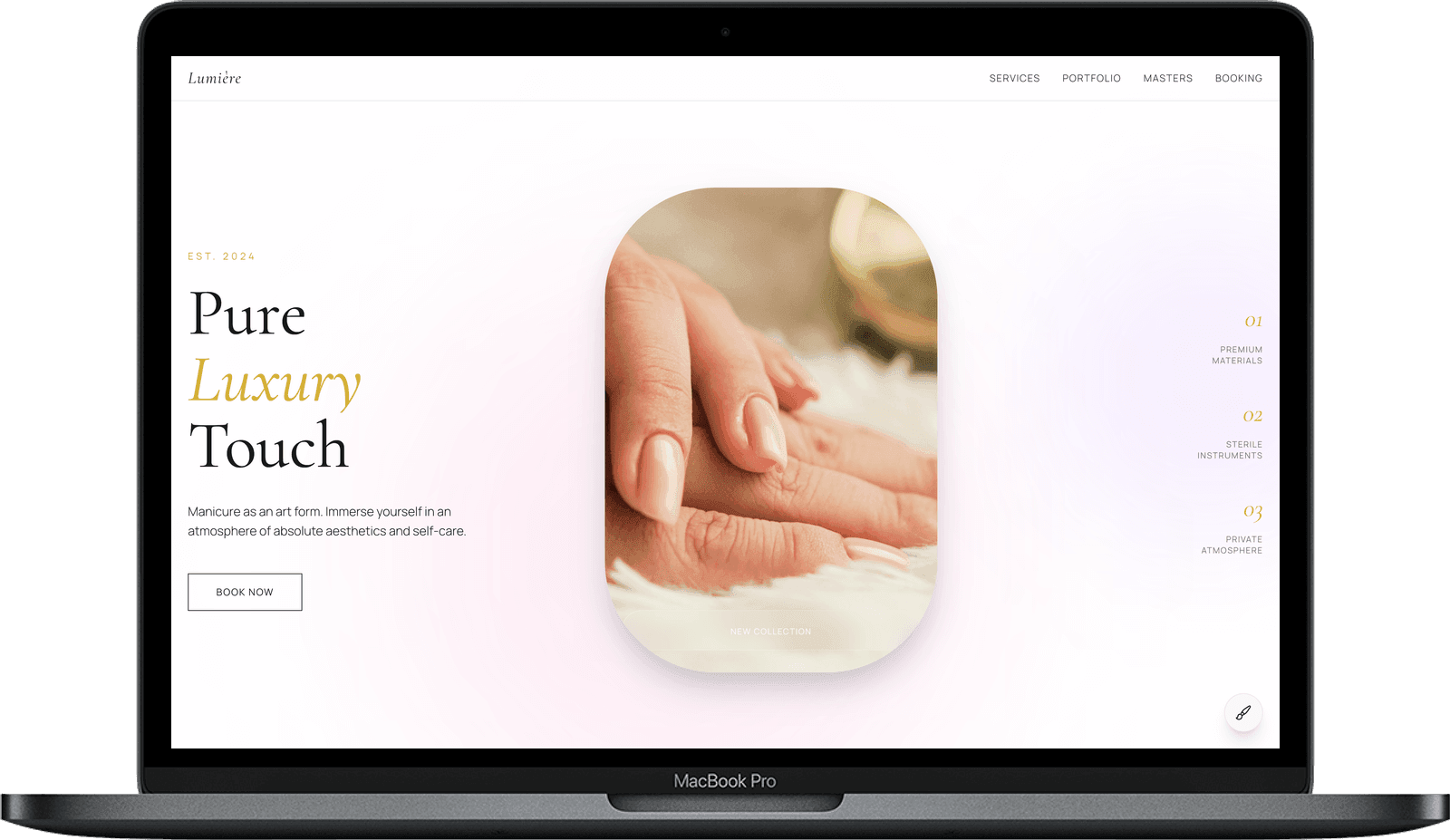 Lumière — Сайт для салону краси та манікюру gallery image 1