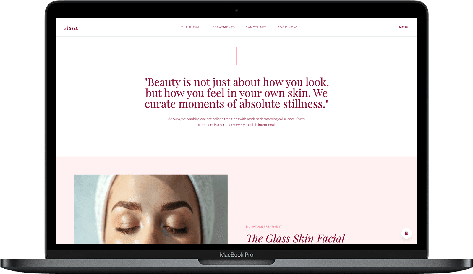 Aura Beauty Sanctuary — Преміум сайт для салонів краси gallery image 2