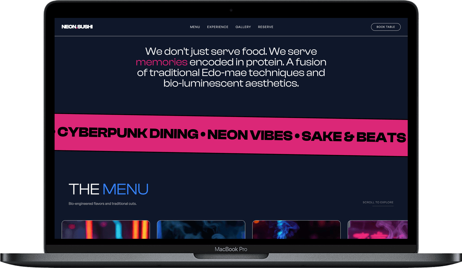 NEON SUSHI — Сайт доставки суші в стилі Cyberpunk gallery image 2
