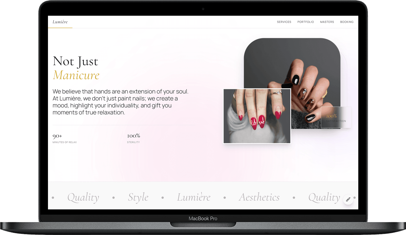 Lumière — Сайт для салону краси та манікюру gallery image 2