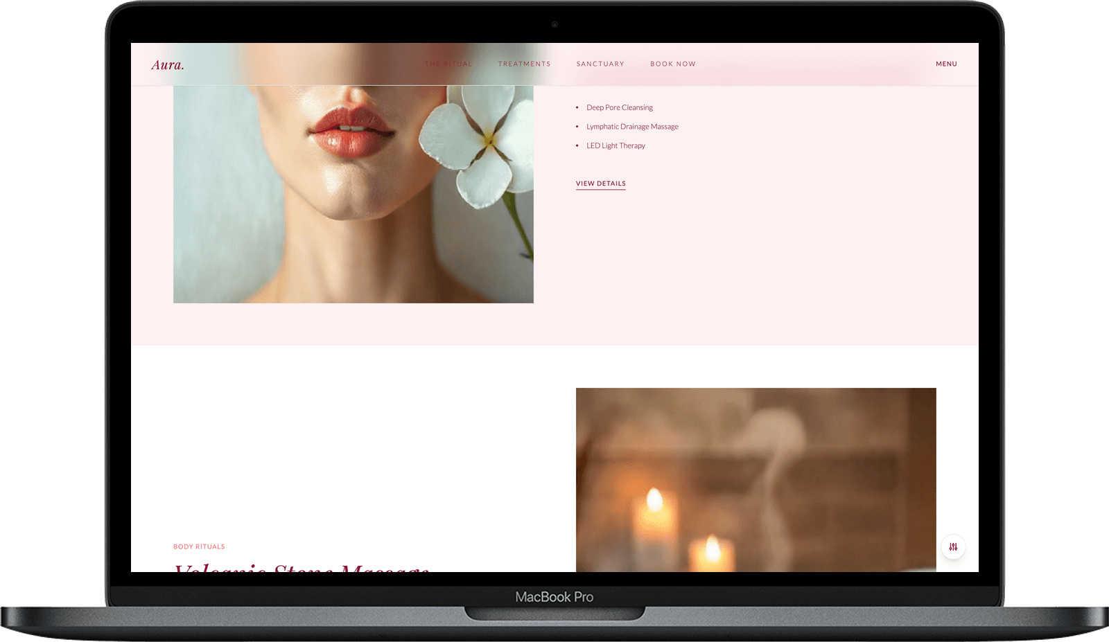 Aura Beauty Sanctuary — Преміум сайт для салонів краси gallery image 3