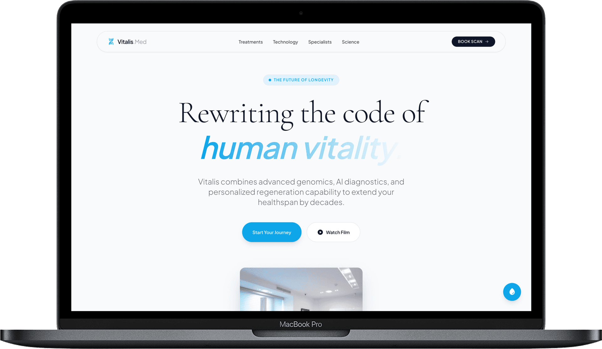 VITALIS — Шаблон клініки довголіття та біохакінгу gallery image 1