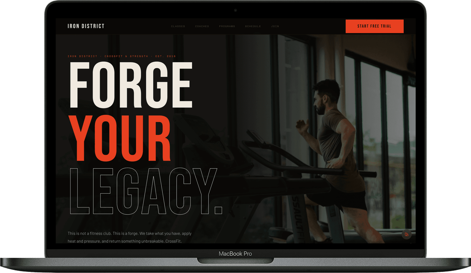IRON DISTRICT — Gym & CrossFit Website Template | Elite Strength Training gallery image 1