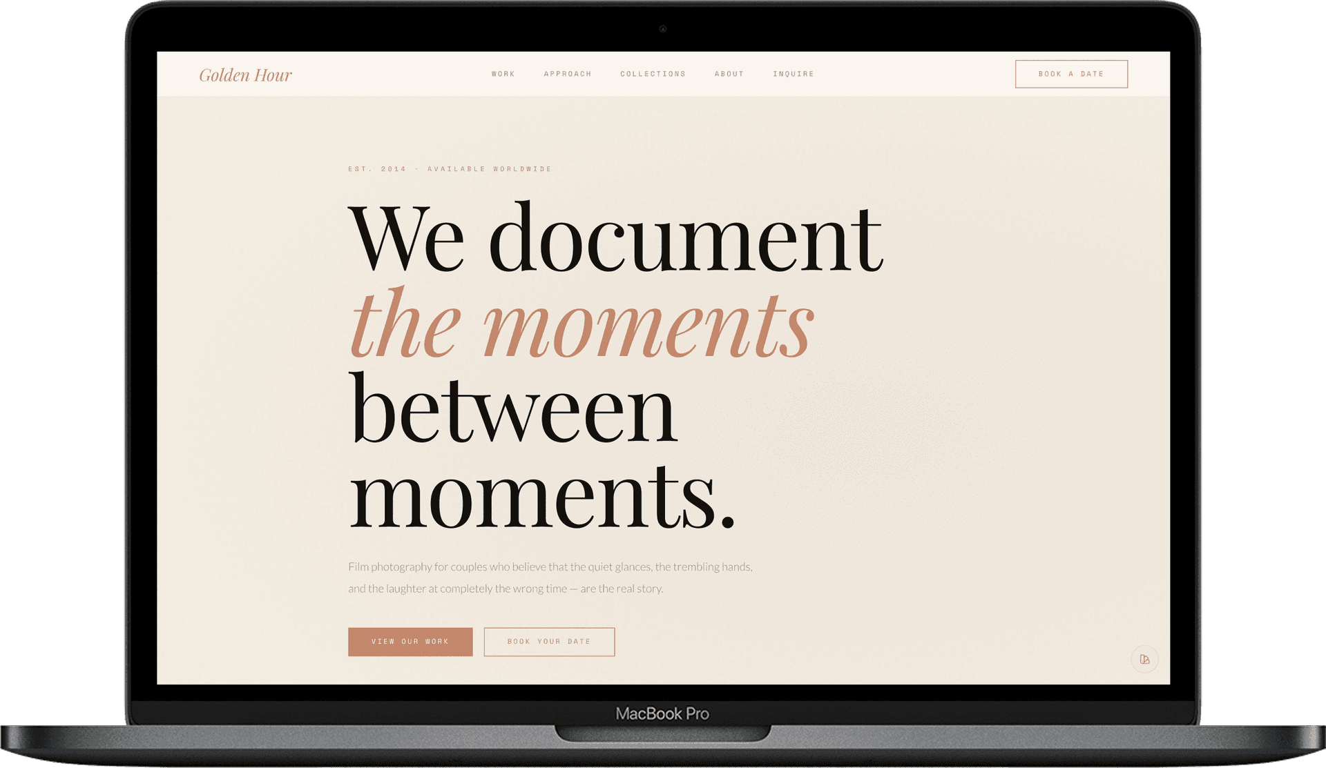 Golden Hour — Шаблон сайта свадебного фотографа | Плёночная фотостудия gallery image 1