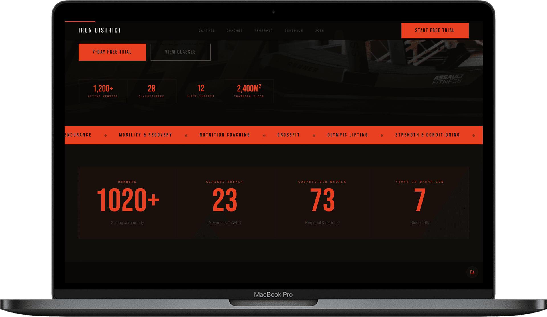 IRON DISTRICT — Gym & CrossFit Website Template | Elite Strength Training gallery image 3