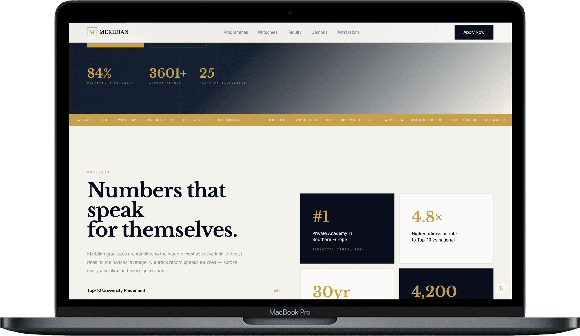 Meridian Academy — Шаблон сайта частной школы | Элитное учебное заведение gallery image 3