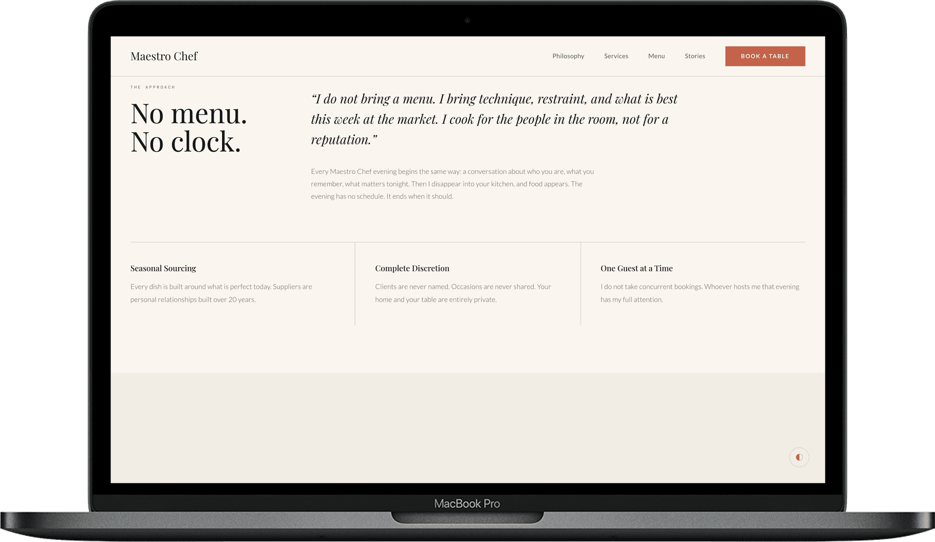 Maestro Chef — Шаблон сайта частного шеф-повара | Кулинарные впечатления gallery image 3