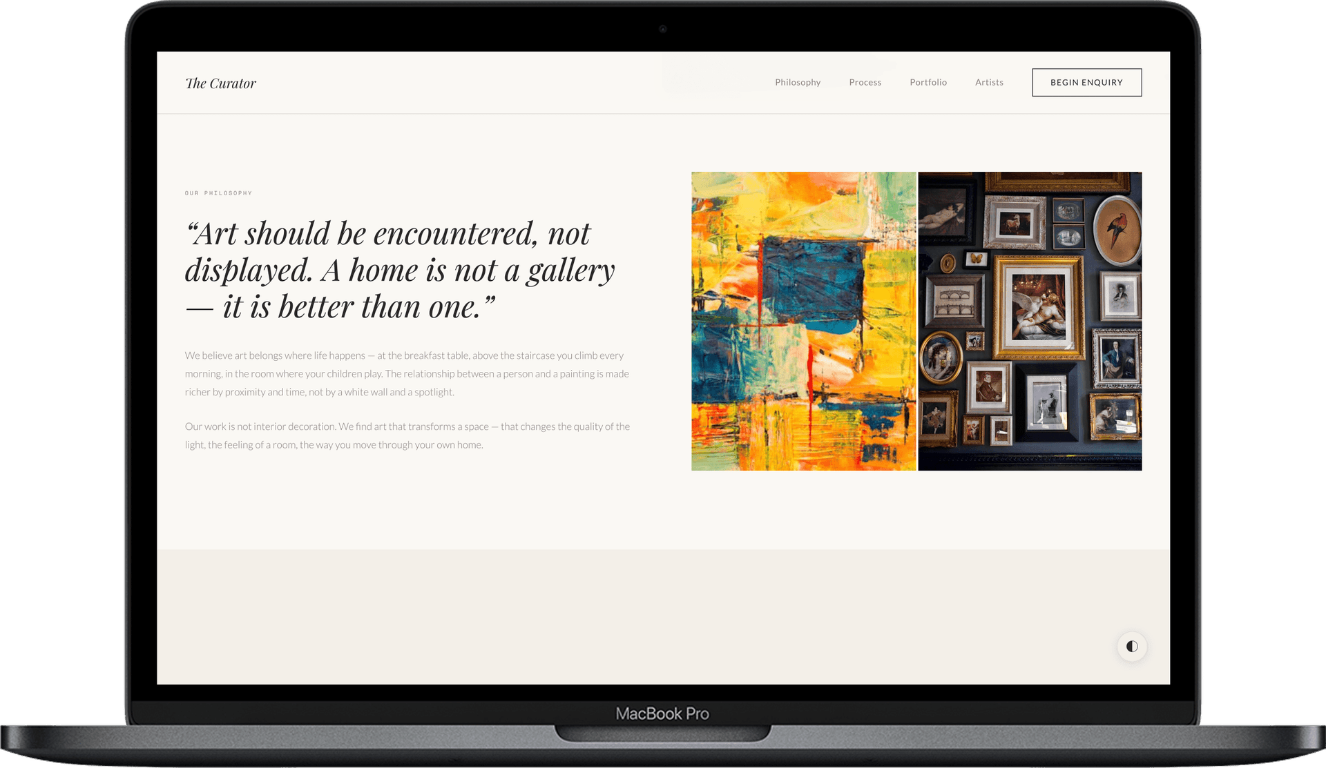 The Curator — Art Curation Website Template | Interior Art Advisory & Gallery gallery image 3
