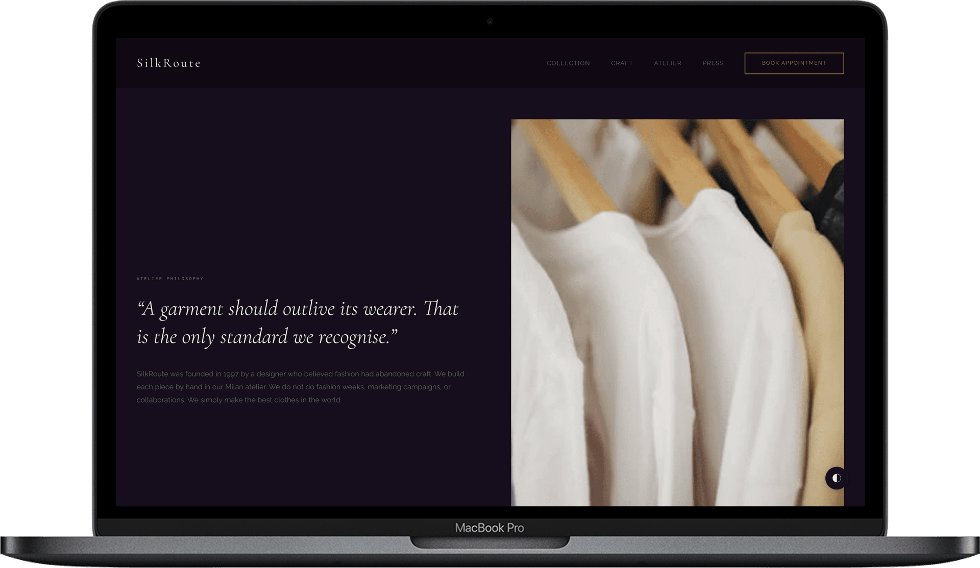 SilkRoute — Шаблон сайта люксового модного ателье | Высокая мода и дизайн gallery image 2