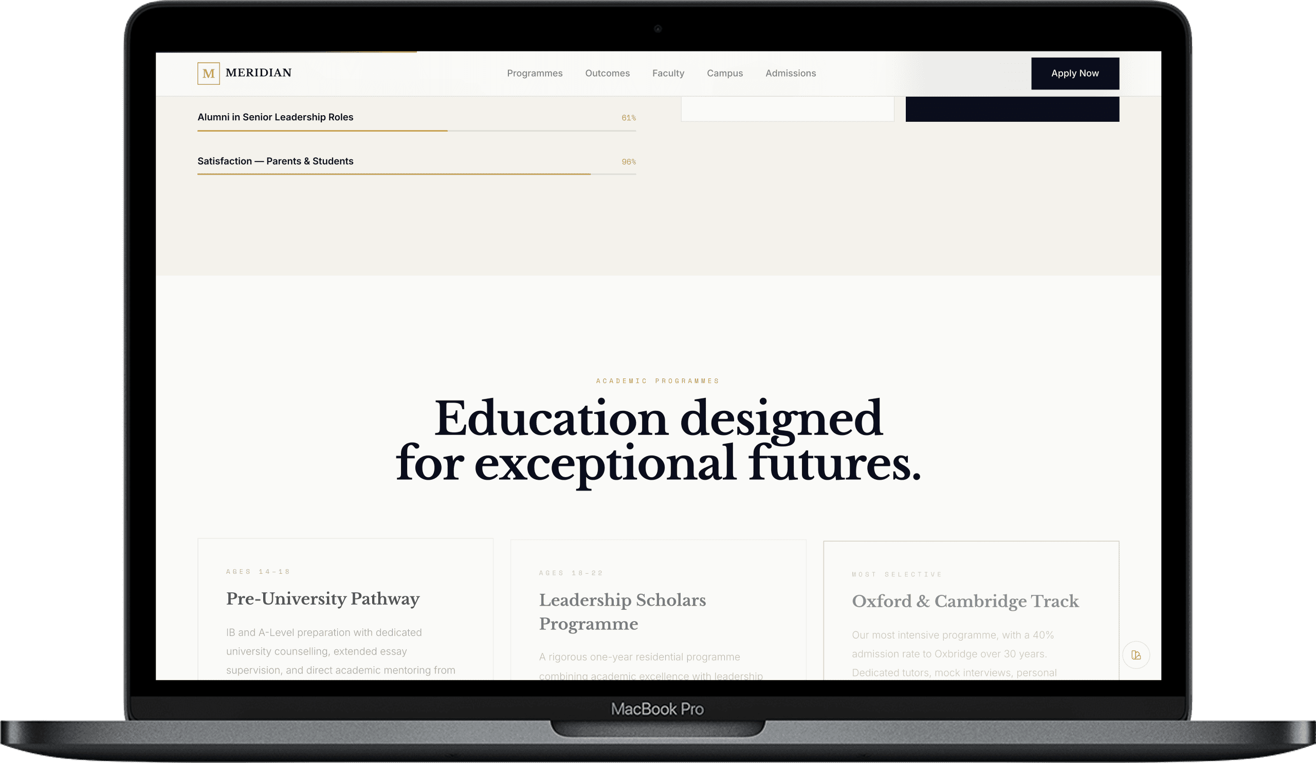 Meridian Academy — Шаблон сайта частной школы | Элитное учебное заведение gallery image 2