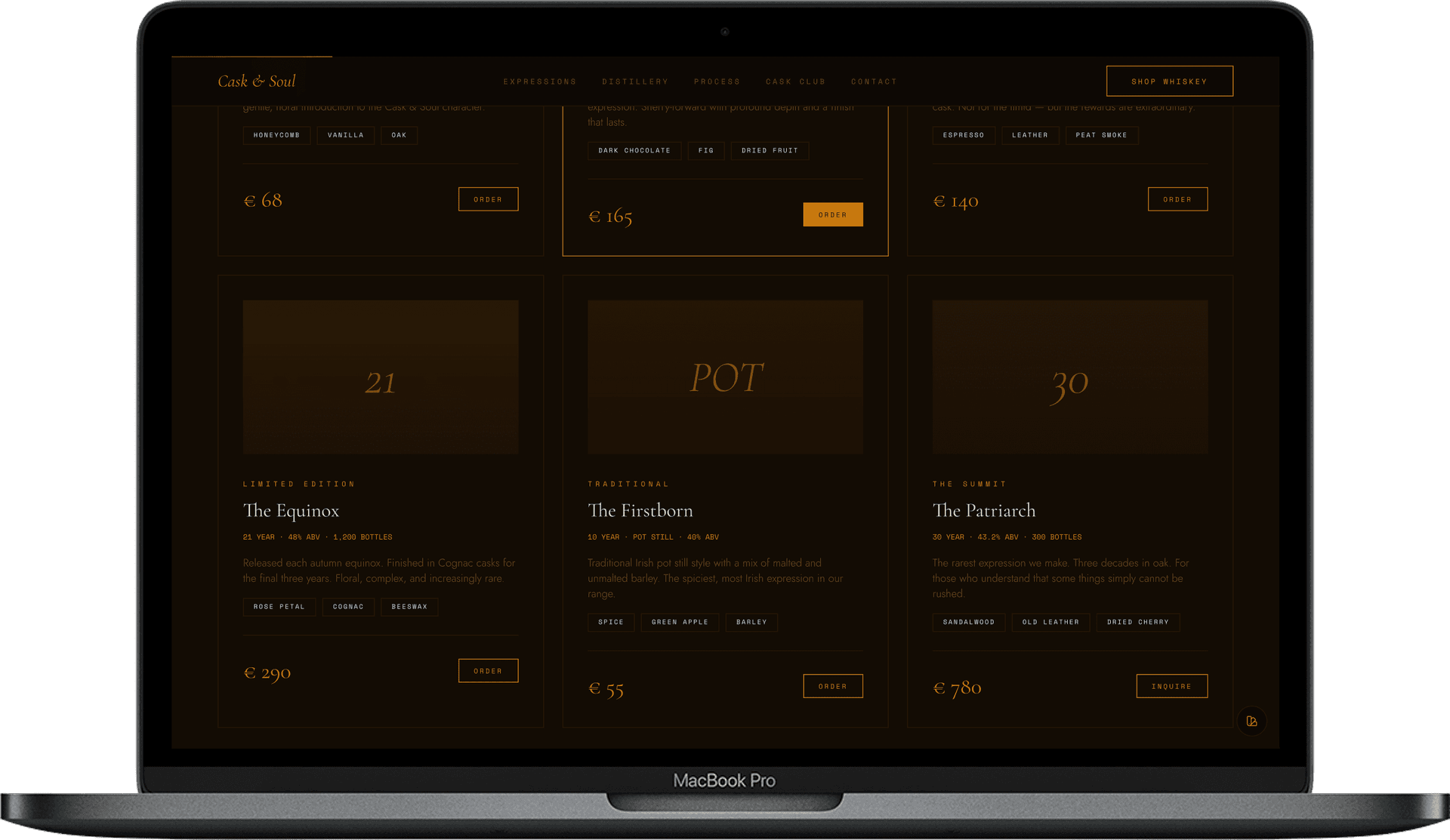 Cask & Soul — Шаблон сайта вискикурни | Ирландский односолодовый виски с 1887 gallery image 2