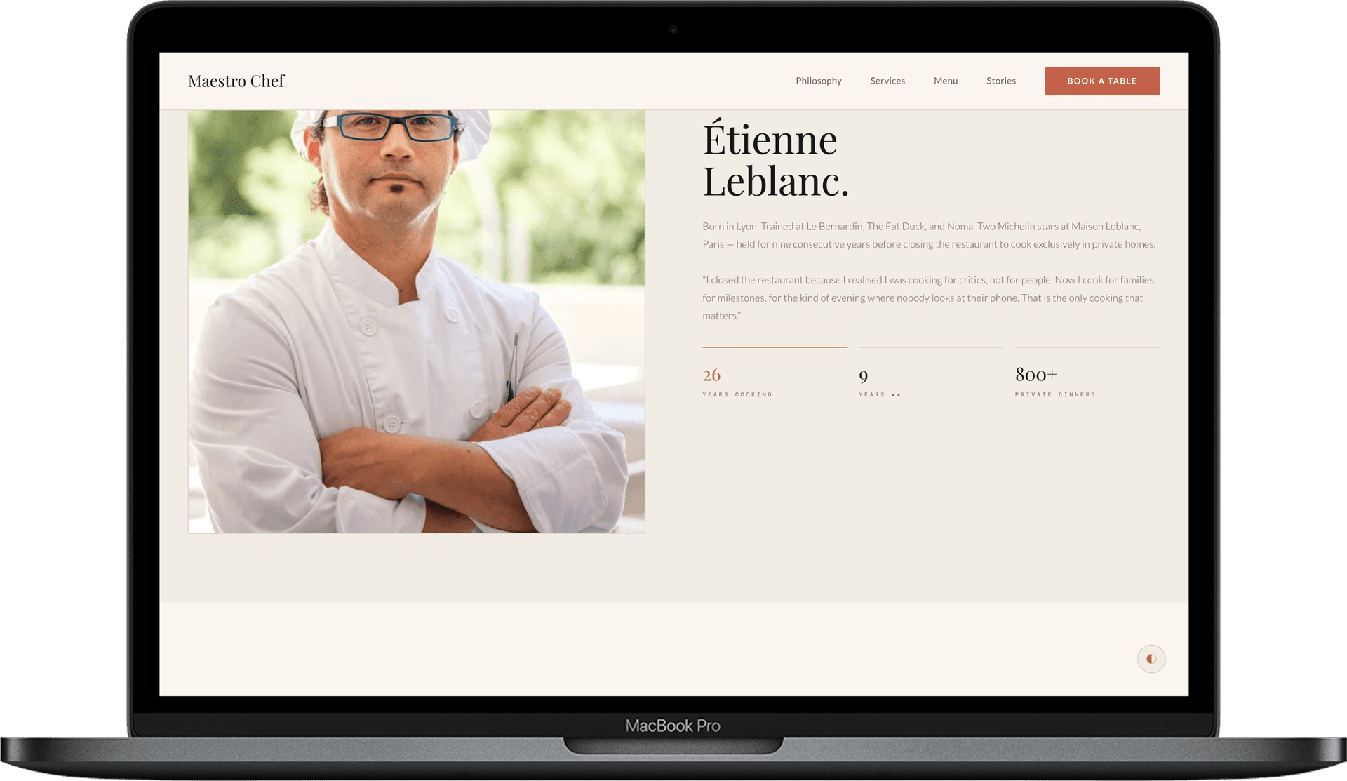 Maestro Chef — Шаблон сайта частного шеф-повара | Кулинарные впечатления gallery image 2