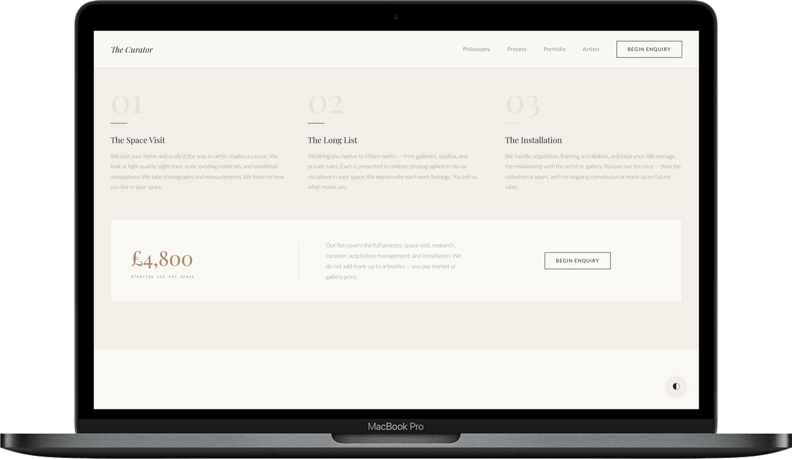 The Curator — Art Curation Website Template | Interior Art Advisory & Gallery gallery image 2
