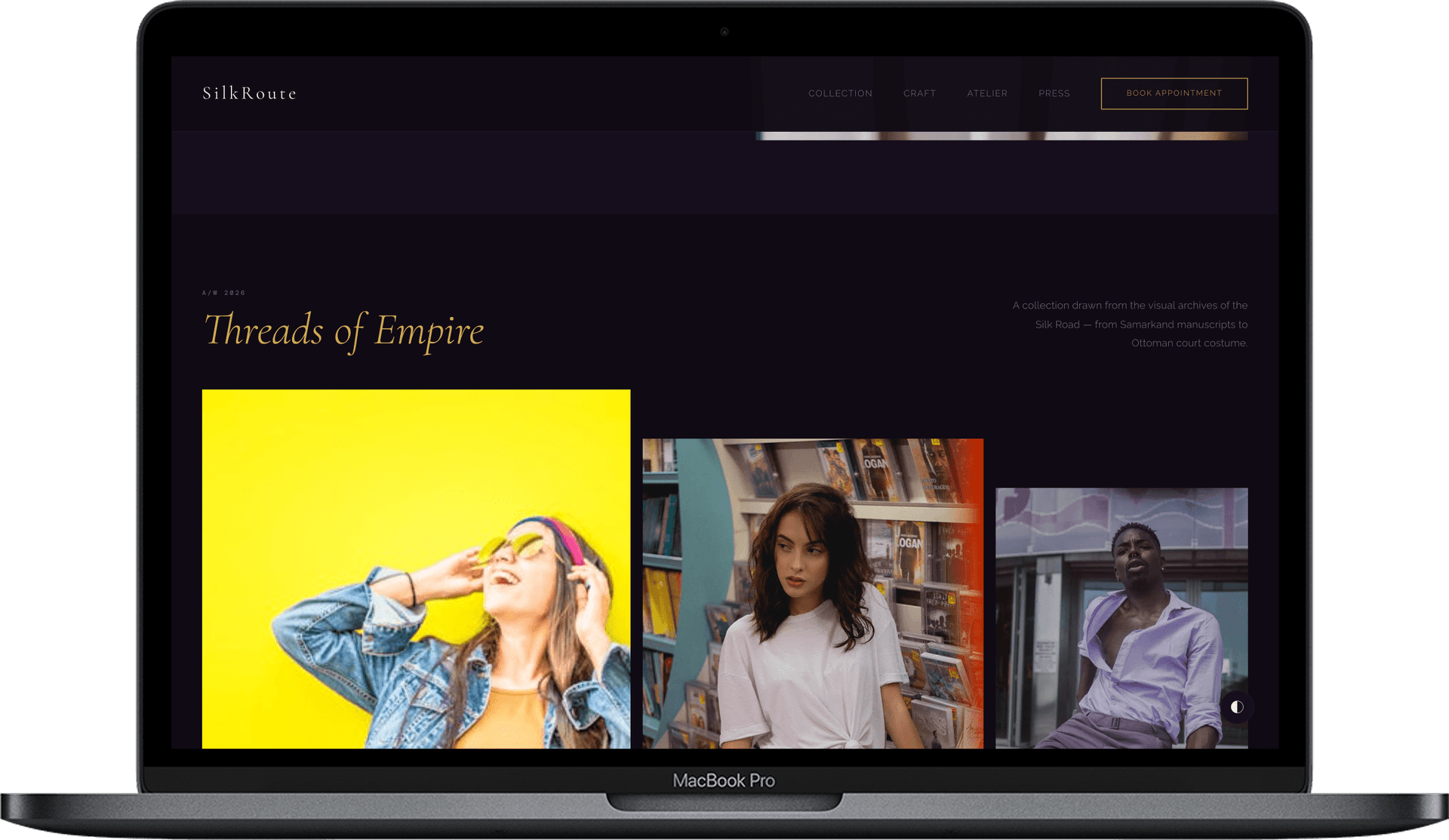 SilkRoute — Шаблон сайта люксового модного ателье | Высокая мода и дизайн gallery image 3
