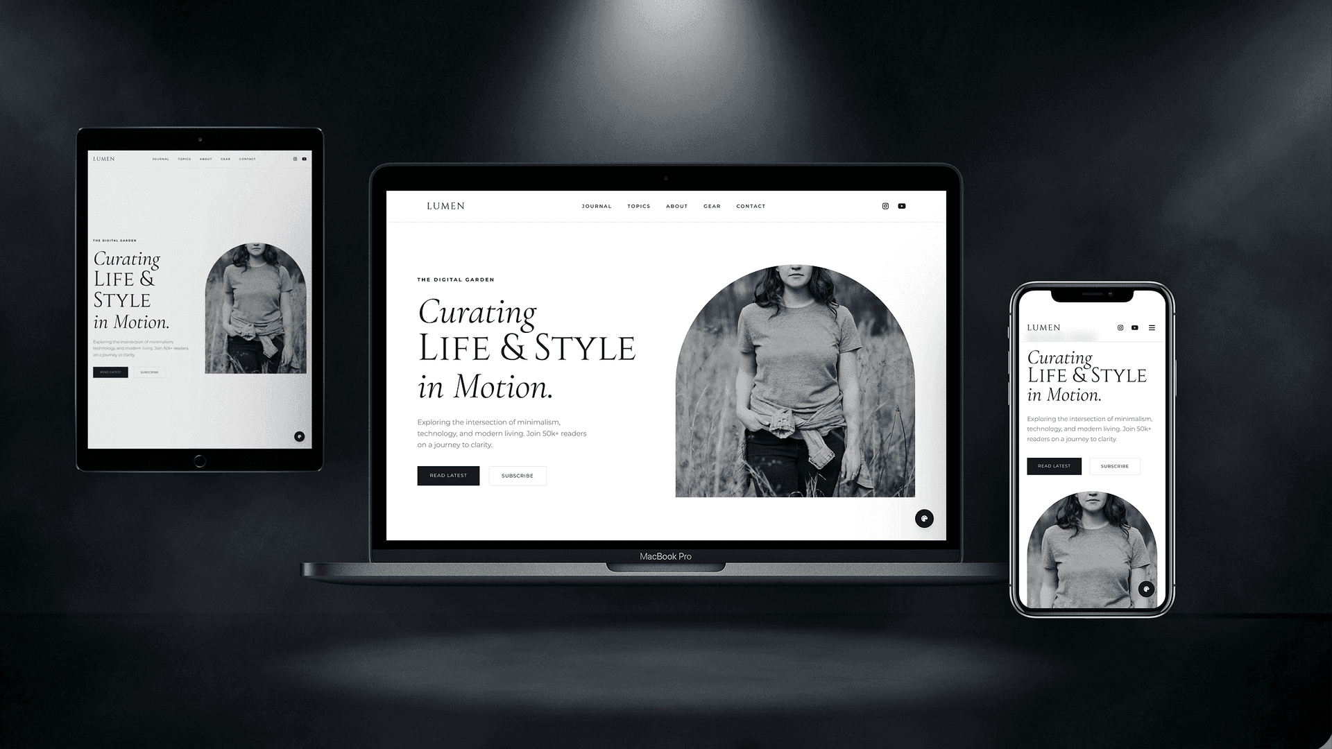 LUMEN — Журнальний шаблон для портфоліо та блогу - Лендінг Website Template