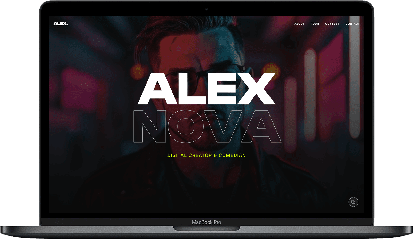 ALEX NOVA — Шаблон портфоліо для кріейторів та інфлюенсерів gallery image 1