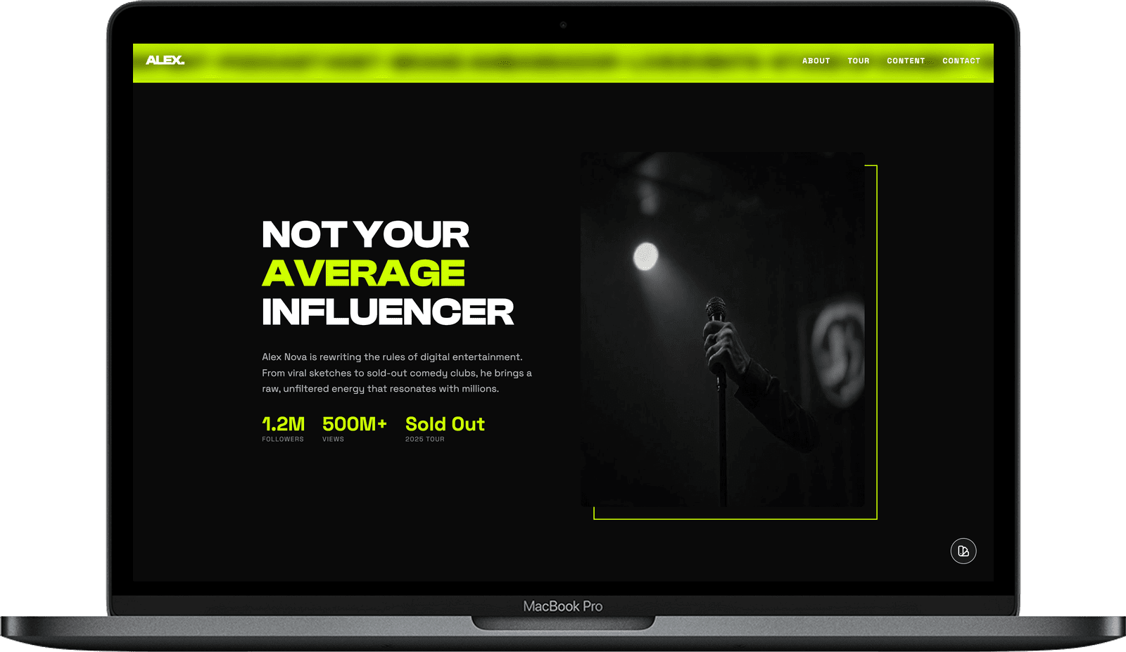 ALEX NOVA — Шаблон портфоліо для кріейторів та інфлюенсерів gallery image 2