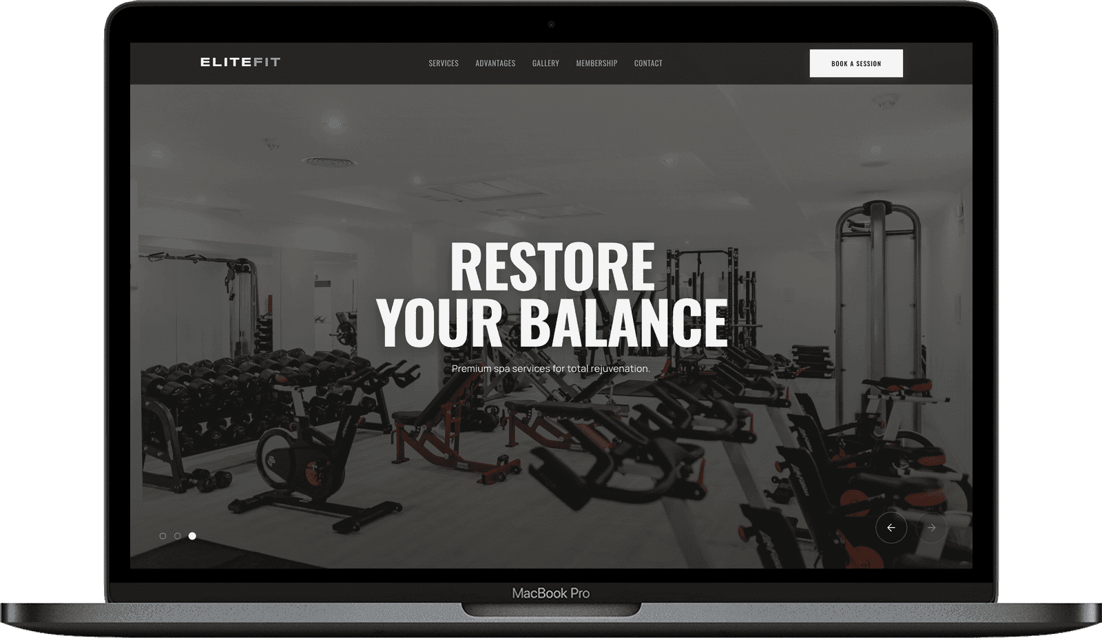 EliteFit — Преміум сайт для фітнес-клубу та спортзалу gallery image 1