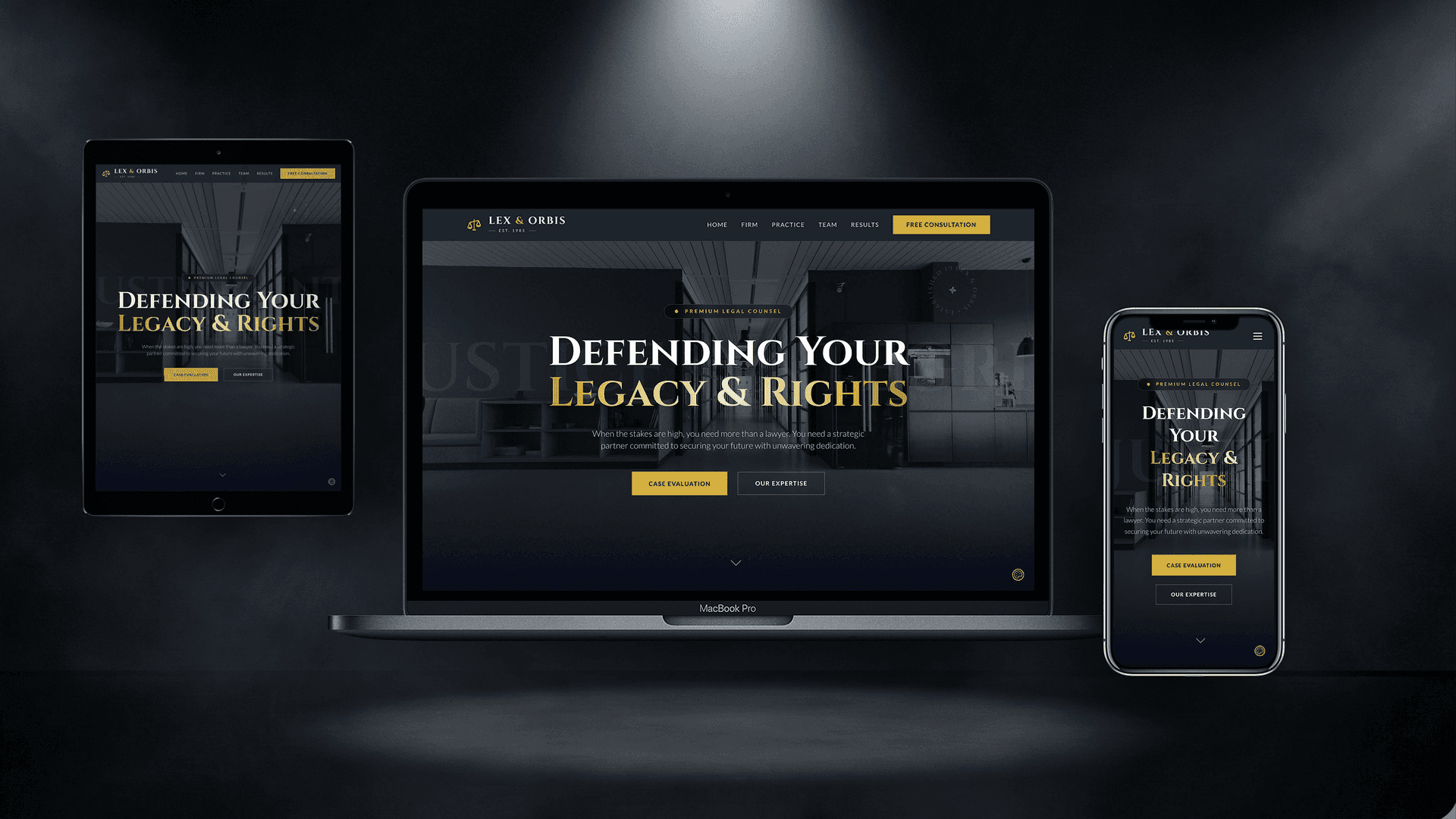 LEX & ORBIS — Архітектори Перемог | Юридичний Бутик - Лендінг Website Template