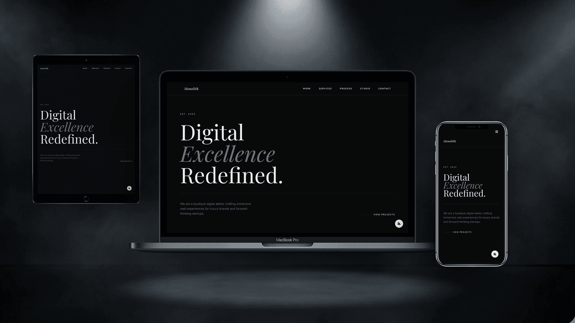 MONOLITH — Цифрове ательє та дизайн-агенція (HTML) - Лендінг Website Template