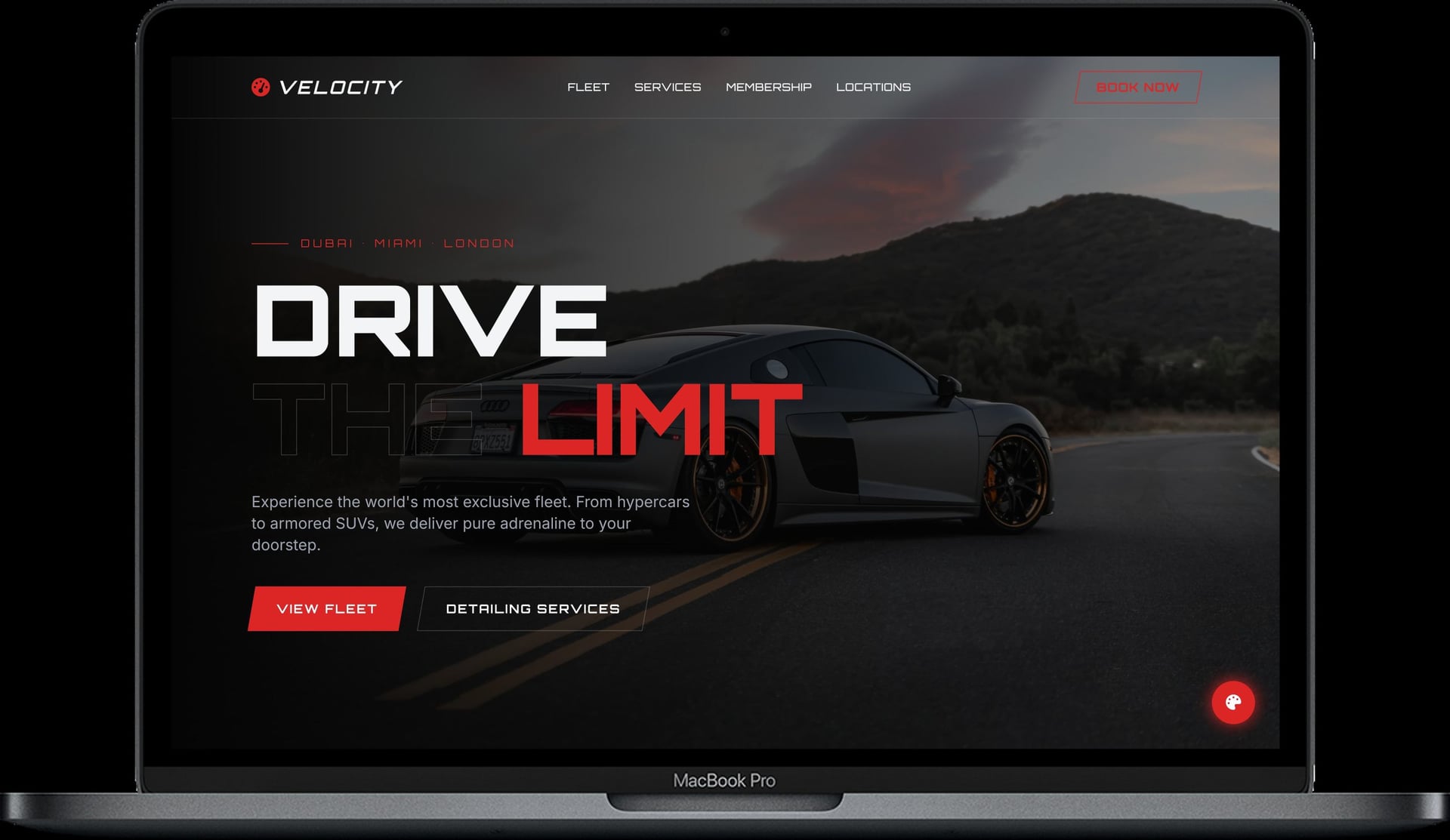 VELOCITY — Сайт для прокату авто та тюнінгу gallery image 1