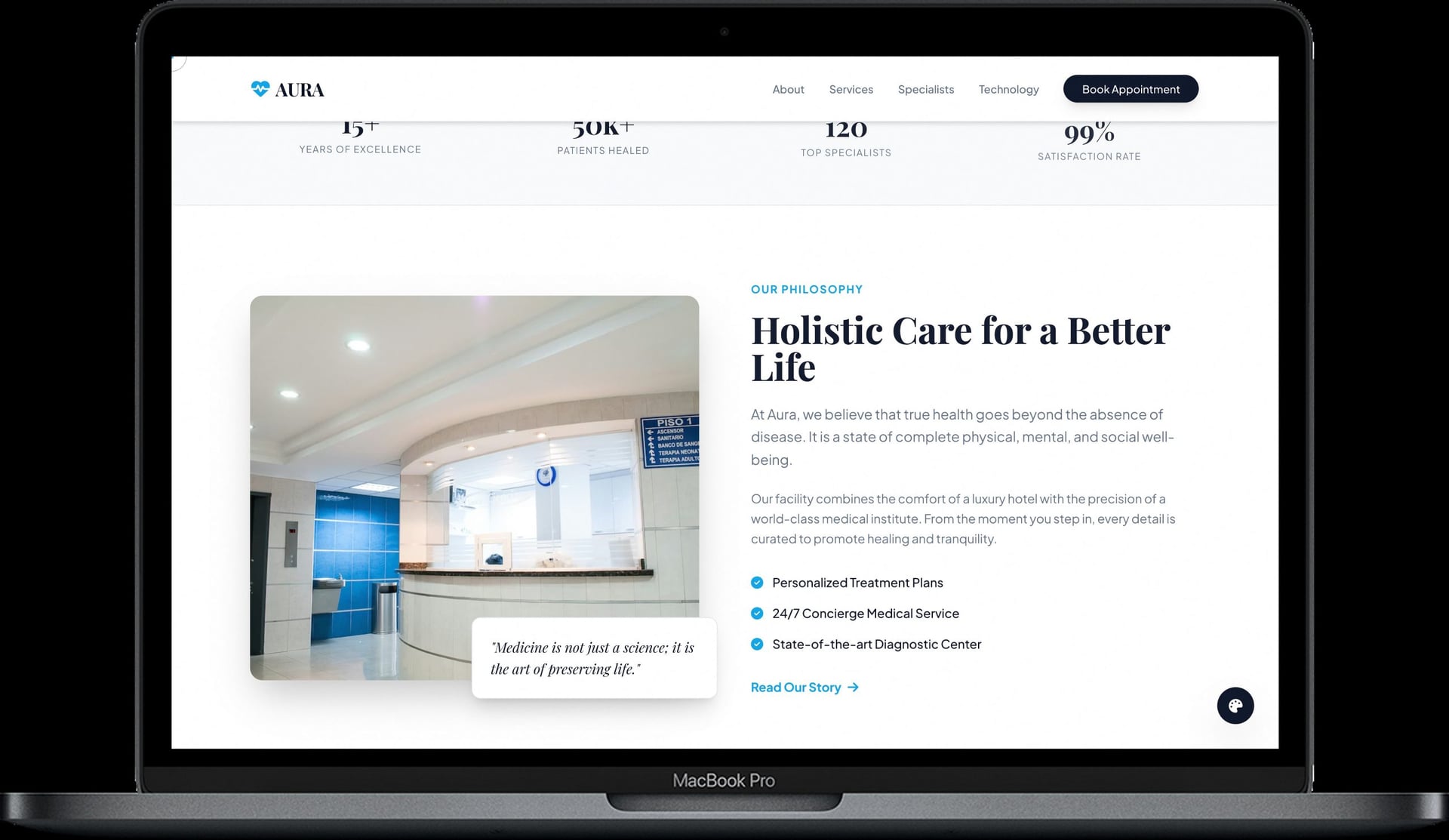 AURA — Преміум шаблон приватної клініки та хірургії gallery image 2