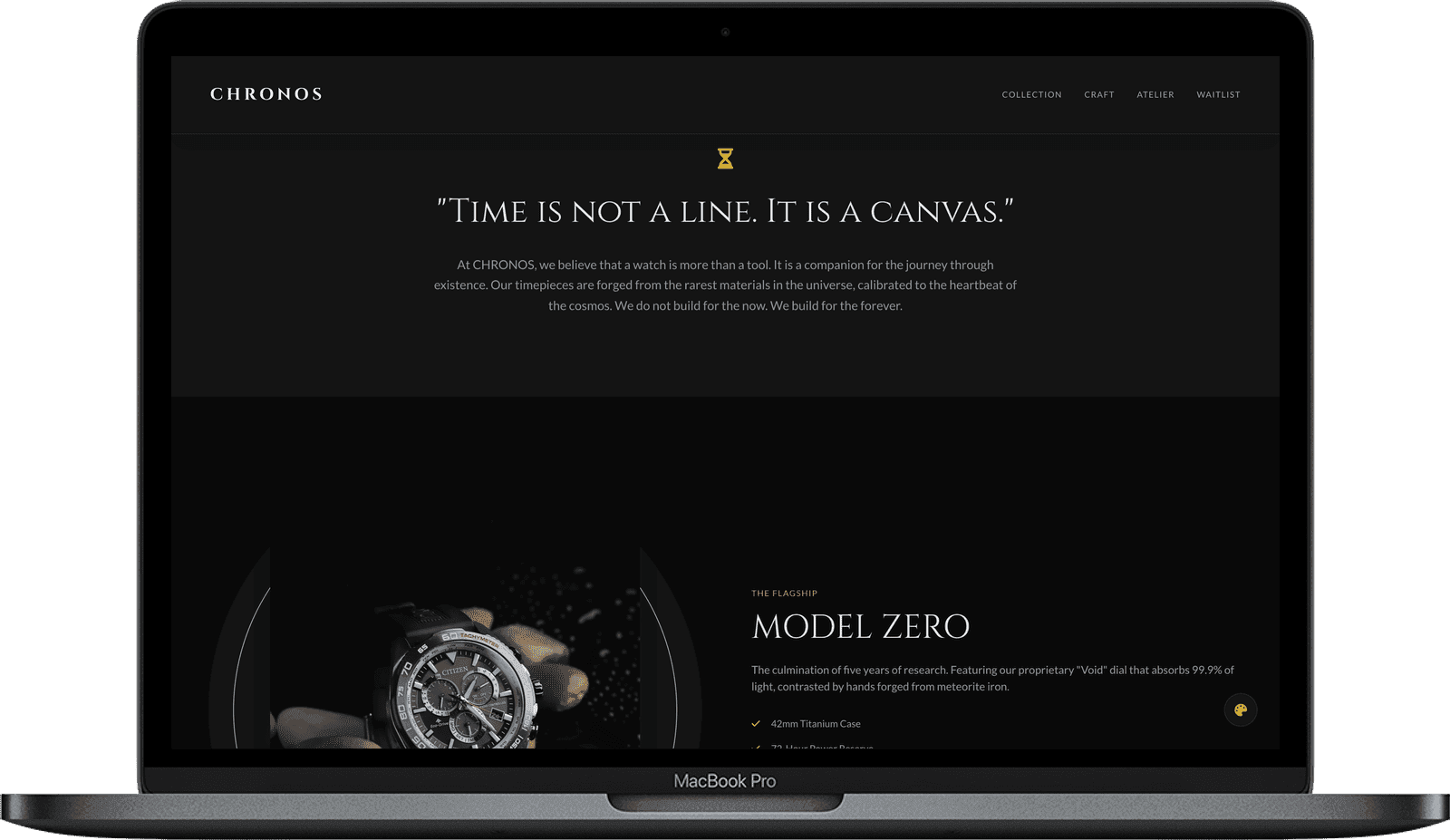 CHRONOS — Преміум лендінг для годинників (HTML) gallery image 2