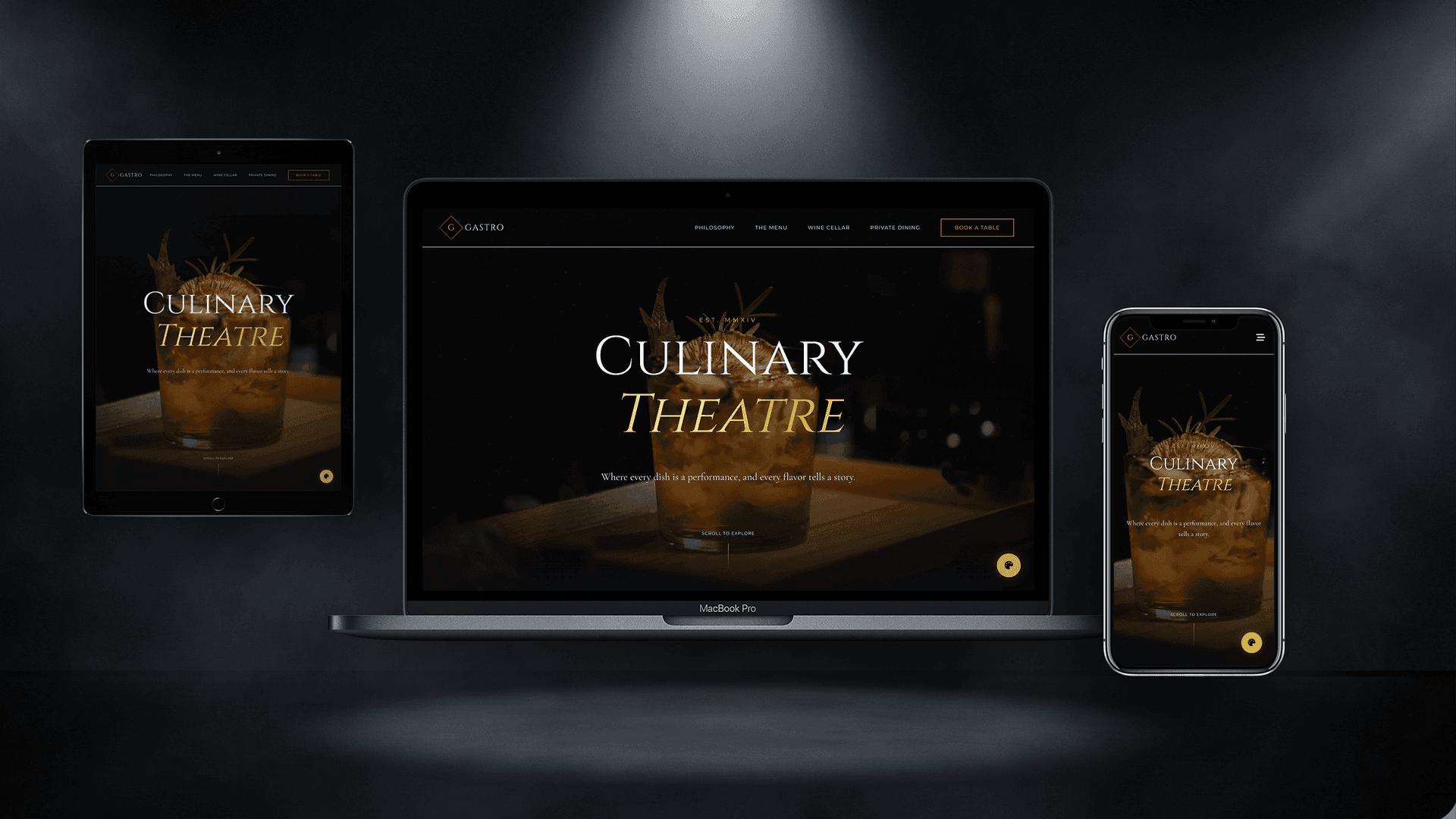 GASTRO — Цифровий еквівалент зірки Мішлен - Лендінг Website Template