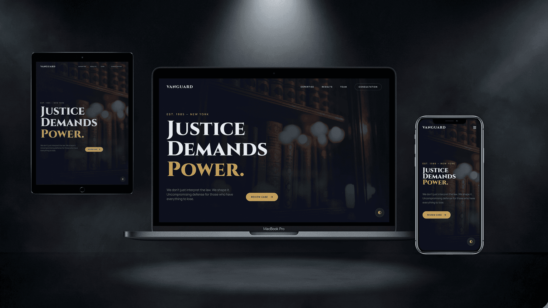 VANGUARD LEGAL — Цифрова фортеця вашої практики - Лендінг Website Template