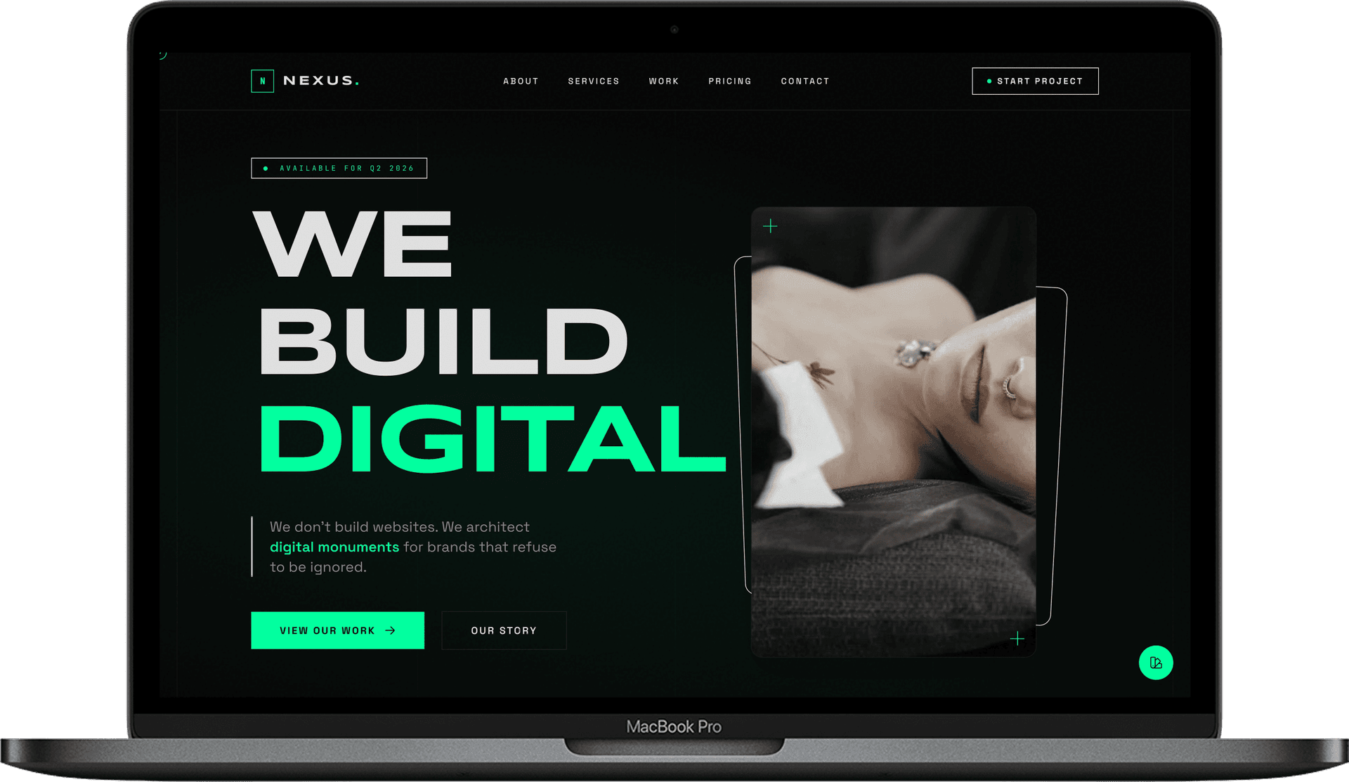 NEXUS – Шаблон сайту креативного digital-агентства | Кіберпанк дизайн gallery image 1