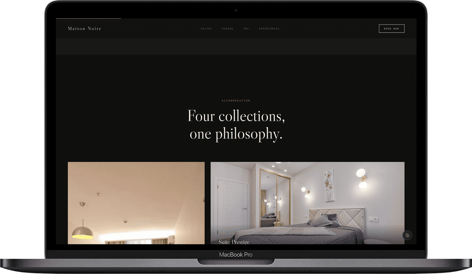 MAISON NOIRE — Шаблон сайту бутік-готелю | Люксовий паризький готель та спа gallery image 3