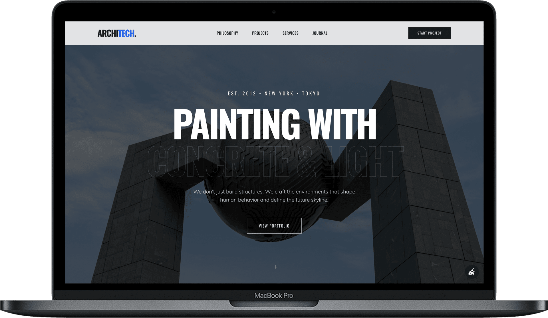 ArchiTech — Шаблон сайту архітектурної фірми | Сучасна дизайн-студія gallery image 1