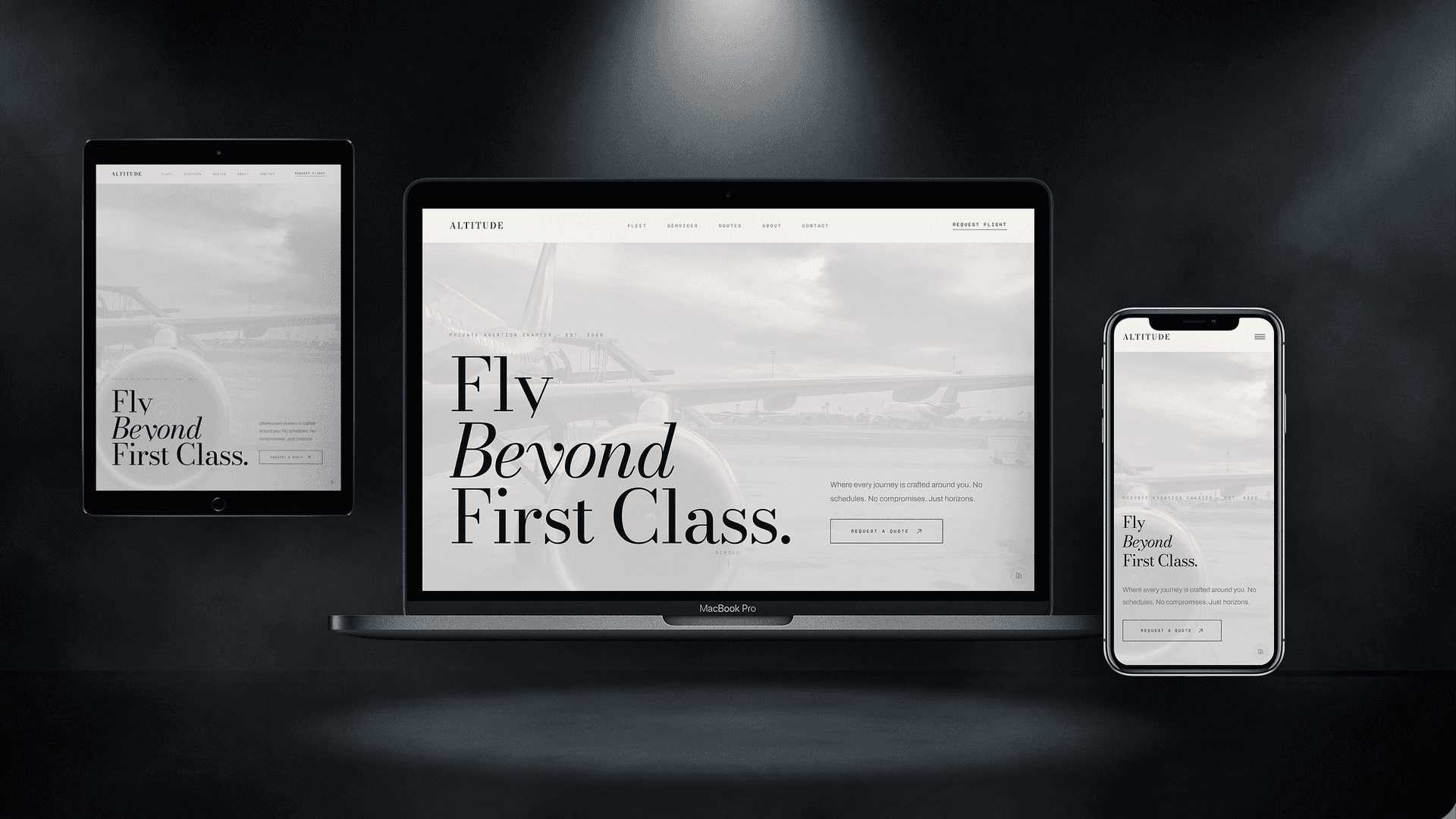 ALTITUDE — Private Aviation Charter - Багатосторінковий Website Template